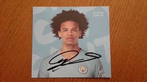 Leroy Sané Manchester City autograf {Niemcy}