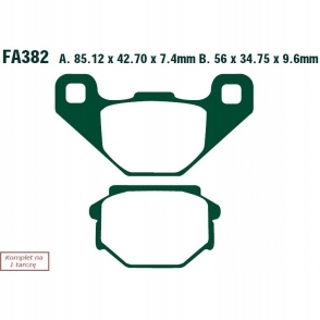 KLOCKI HAMULCOWE MOTO. APRILIA PEGASO 125 KAT (94-95) GILERA EAGLET 50 (96