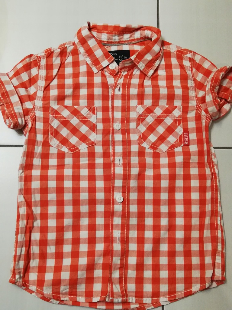 Reserved śliczna koszula na krótki rękaw 110/116