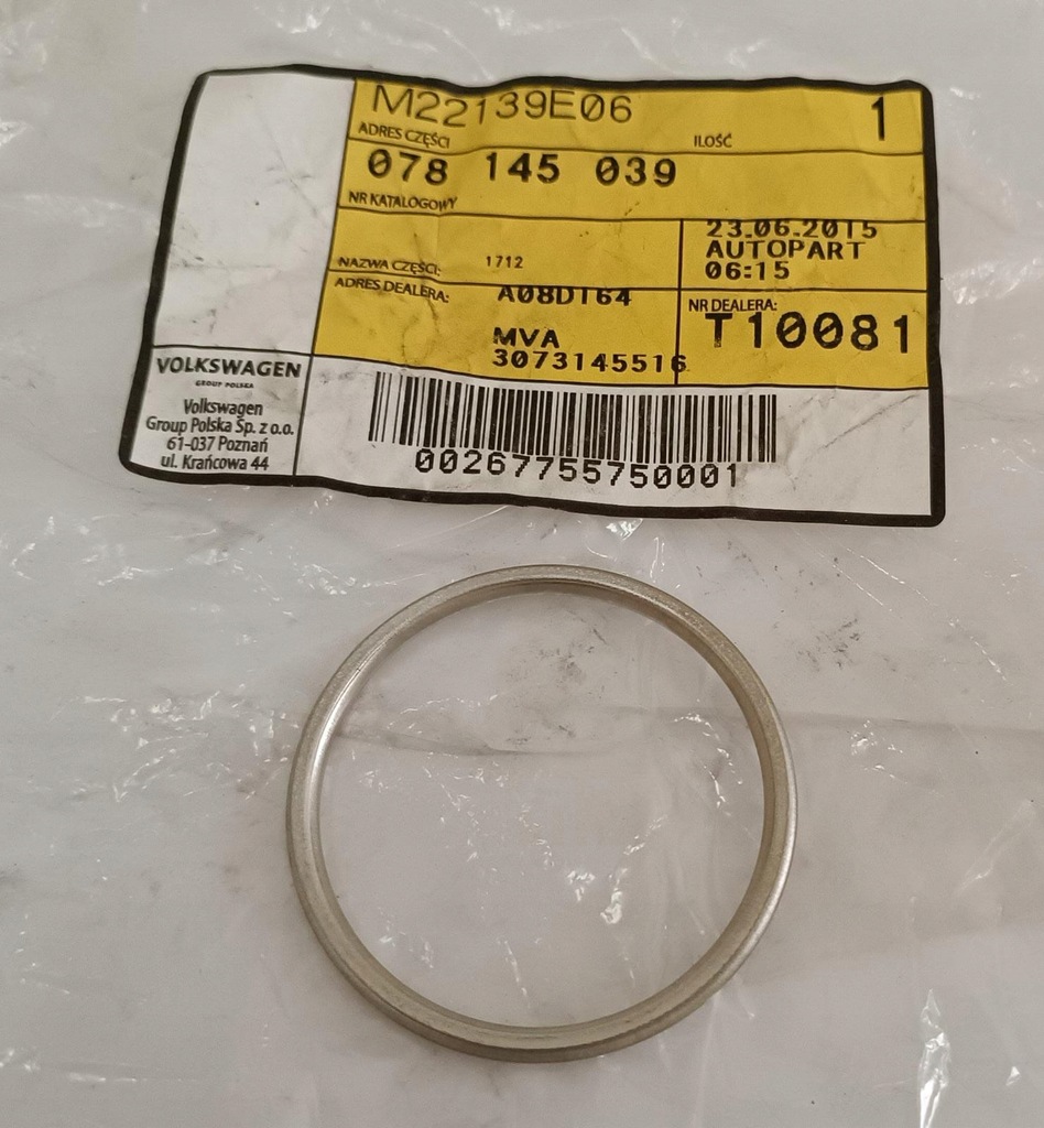 USZCZELKA TURBOSPRĘŻARKI AUDI A4 3,0TDI 04-