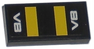 LEGO TILE 1x2 V8 3069bpb0124 z 8196