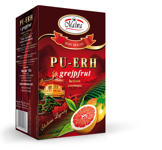 Herbata Pu-Erh & Grejpfrut 100g Malwa