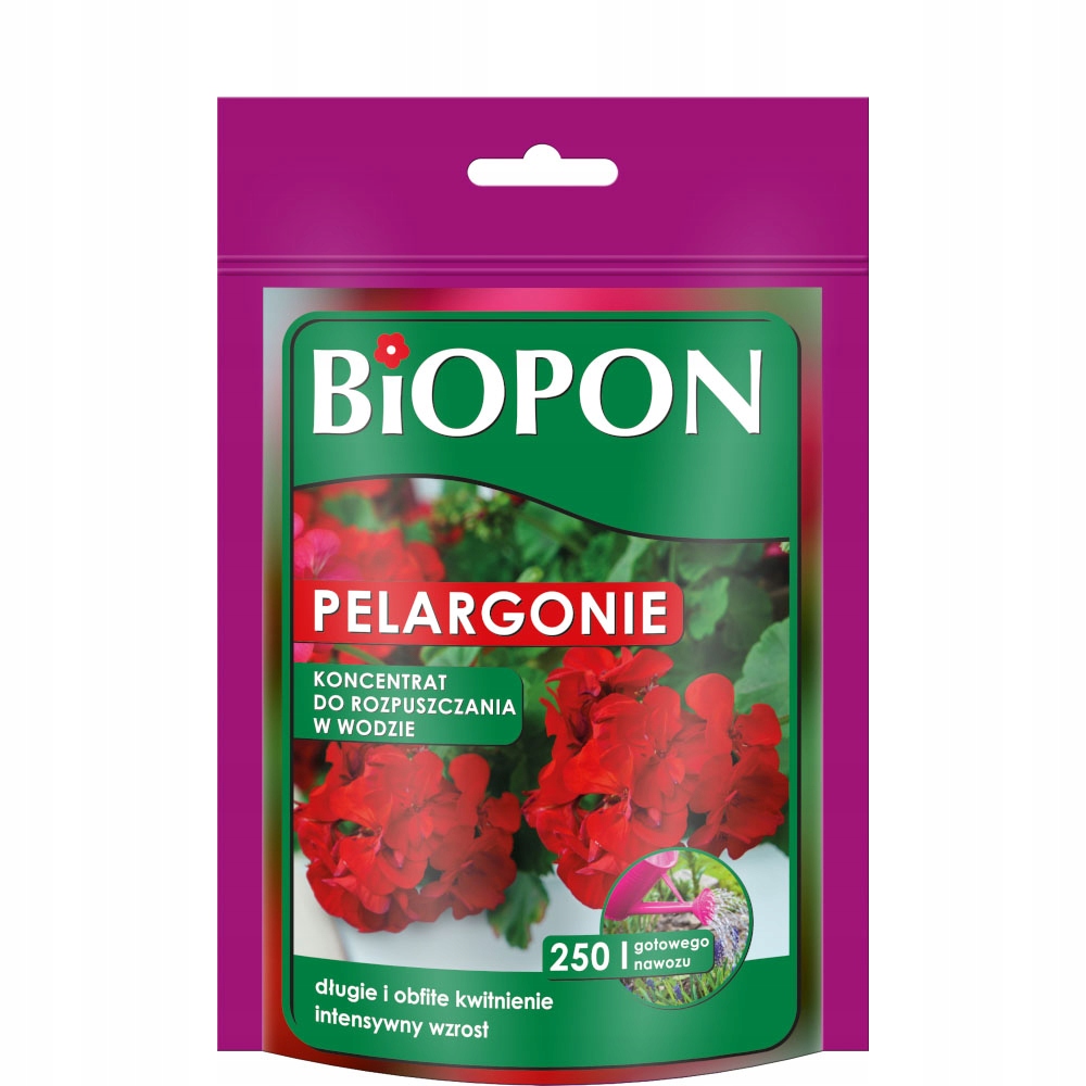 Koncentrat rozpuszczalny Biopon 245 do pelargonii 250g