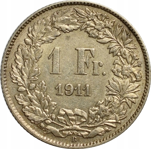 54. Szwajcaria, 1 frank 1911