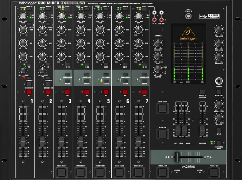 PRO MIXER DX2000USB 7-kanałowy mikser DJ z USB