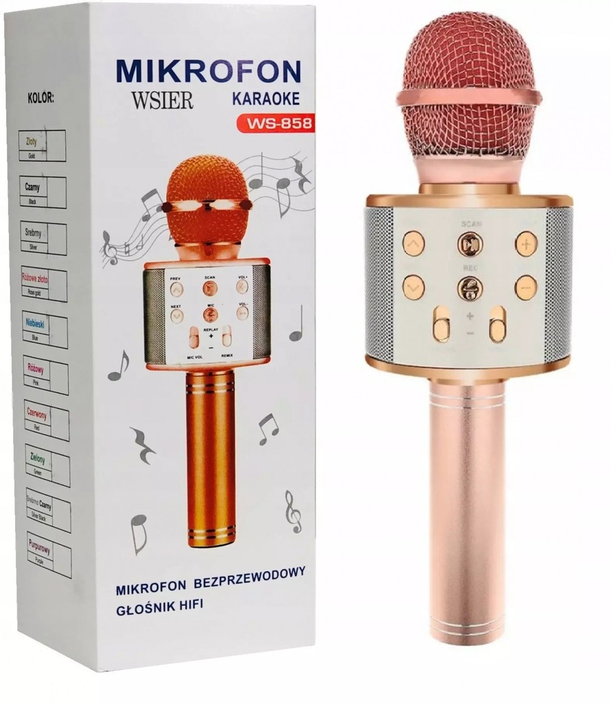 Mikrofon zabawkowy JYWK369-1 złoty