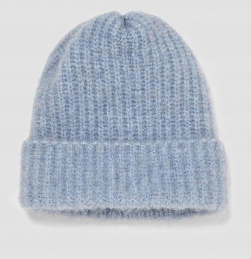 P5K151 ZARA__NX8 BŁĘKITNA CZAPKA BEANIE BASIC__