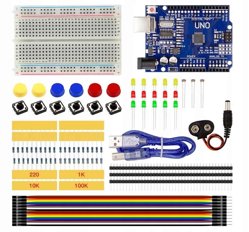 Zestaw naukowy elektronika hobbystyczna ARDUINO