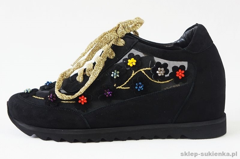 MAGZA MAGZA SNEAKERSY ZAMSZ SIATECZKA + KWIATY 39 - 6802169537 ...