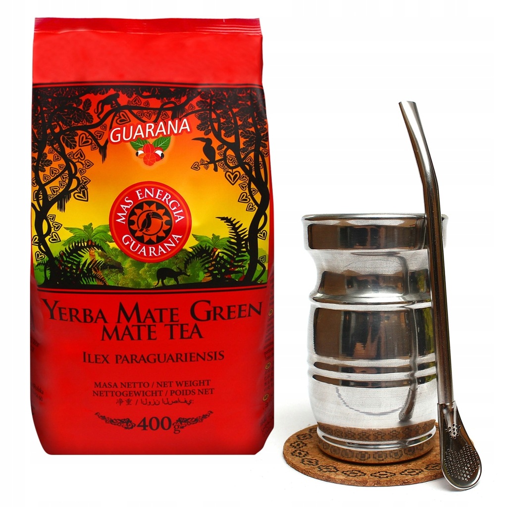 Yerba Mate Green zestaw Energia Guarana PALO SANTO