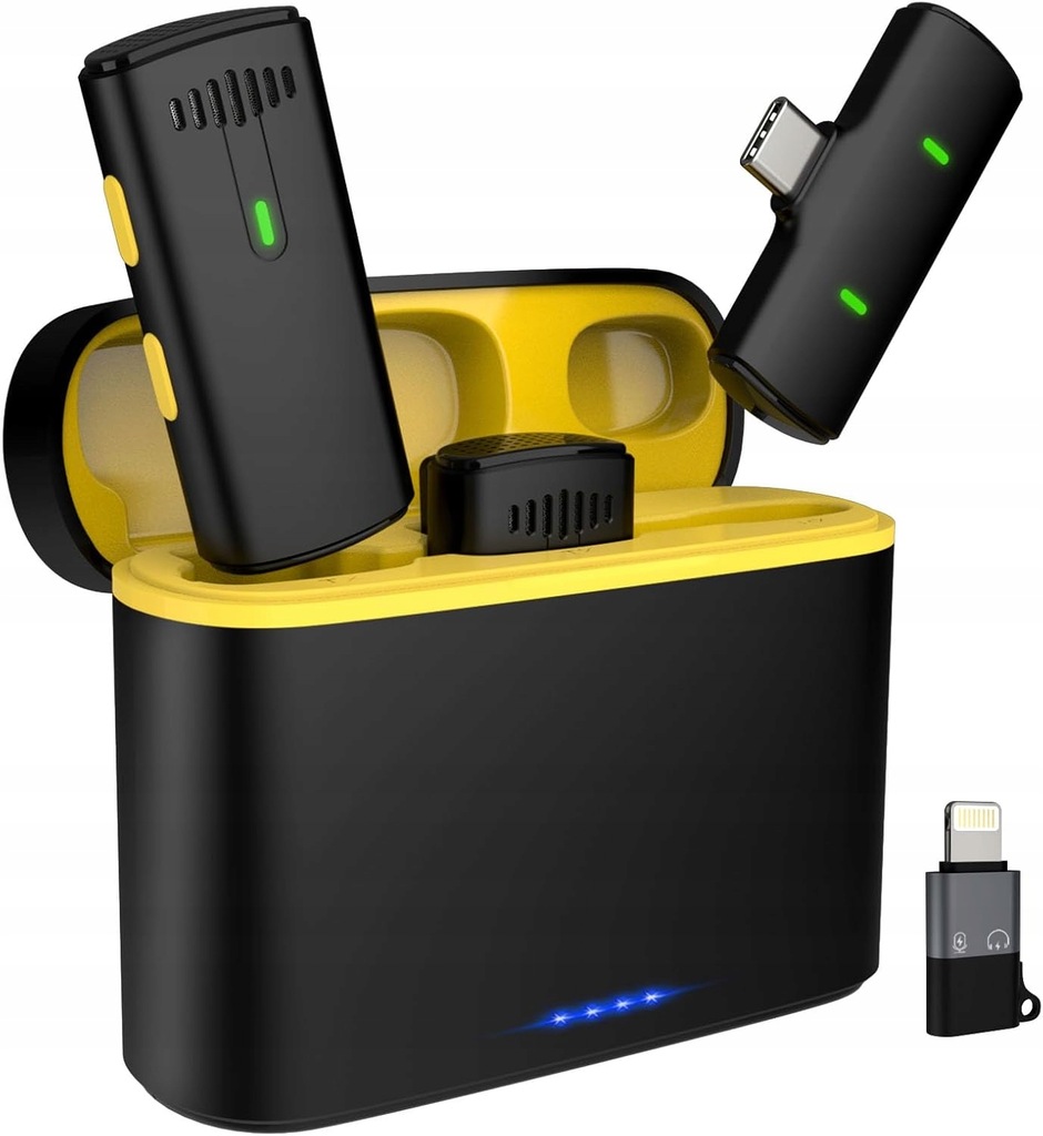 VEGUE Zestaw mikrofonów bezprzewodowych K10, do iPhone, iPad i Android