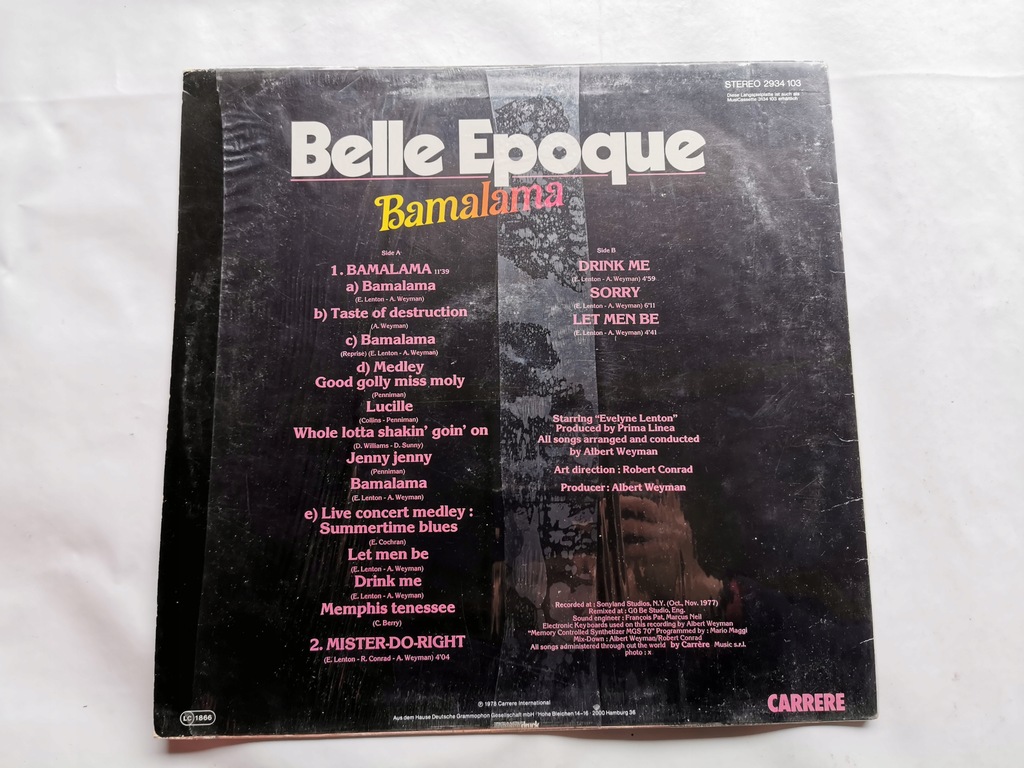 Купить BELLE EPOQUE - BAMALAMA LP (P19): отзывы, фото, характеристики в интерне-магазине Aredi.ru