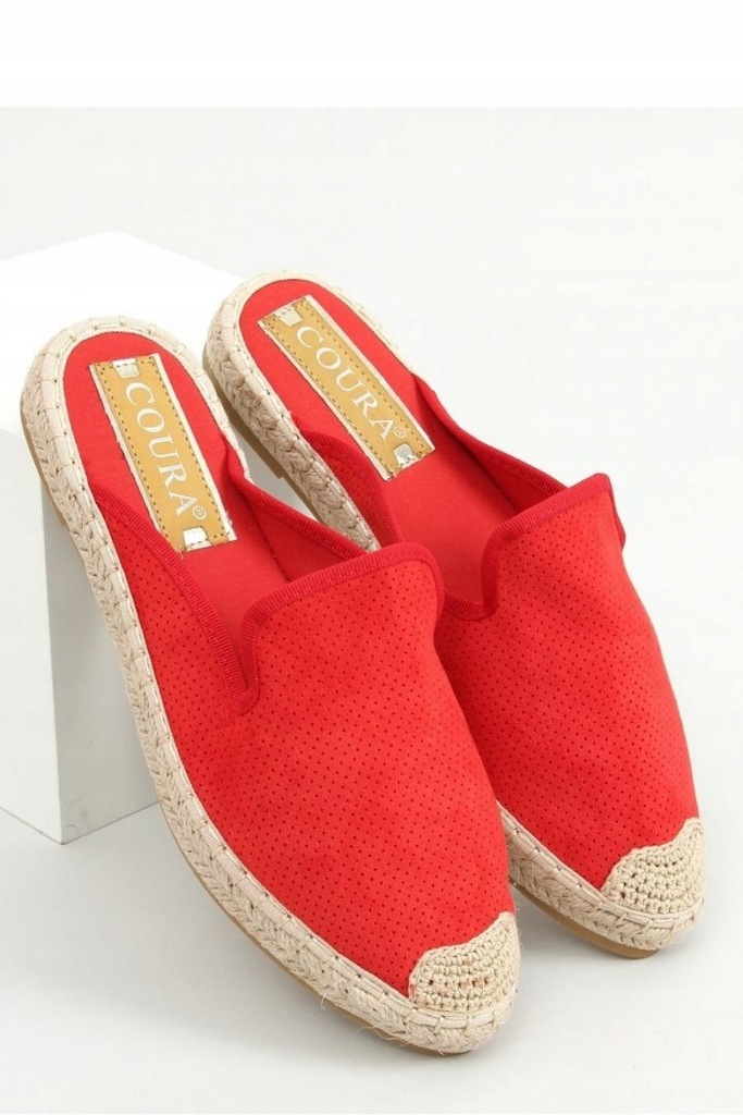 KLAPKI DAMSKIE ESPADRYLE CZERWONE 4821 RED