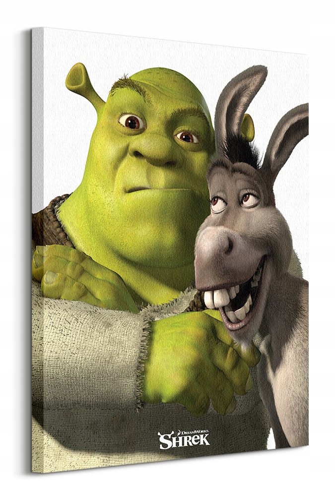 Shrek i Osioł - Obraz na płótnie 60x80 cm