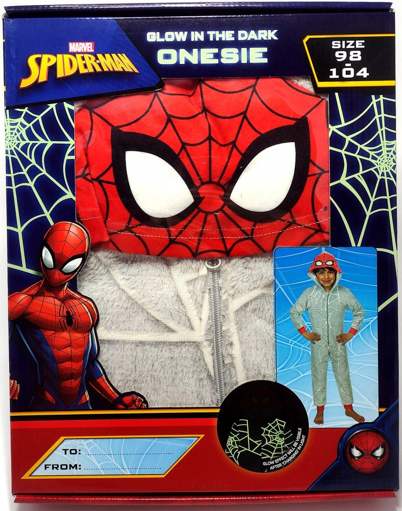 Świecący w ciemności kombinezon Spider-Man 98-104