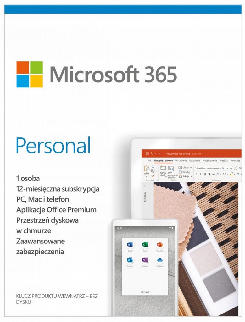 Office Microsoft 365 Personal 1 PC 12 miesięcy BOX