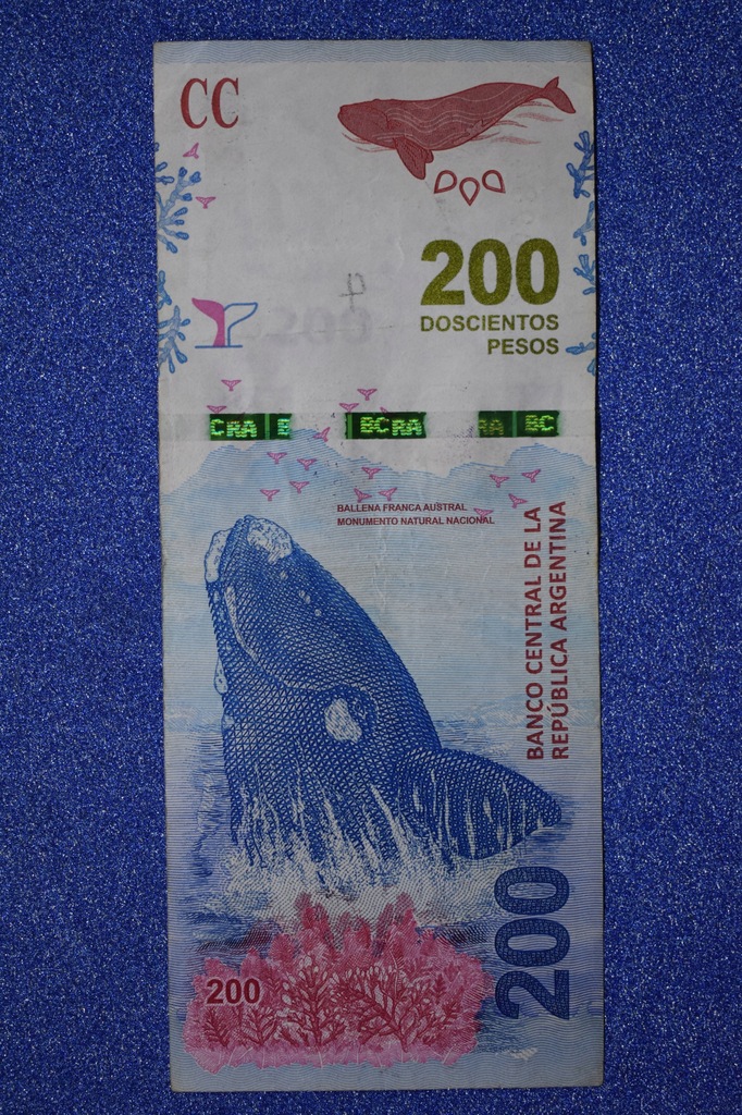 200 PESOS, ARGENTYNA, OD 2015r