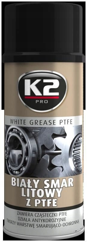 K2-BIAŁY SMAR Z PTFE 400ML SPRAY