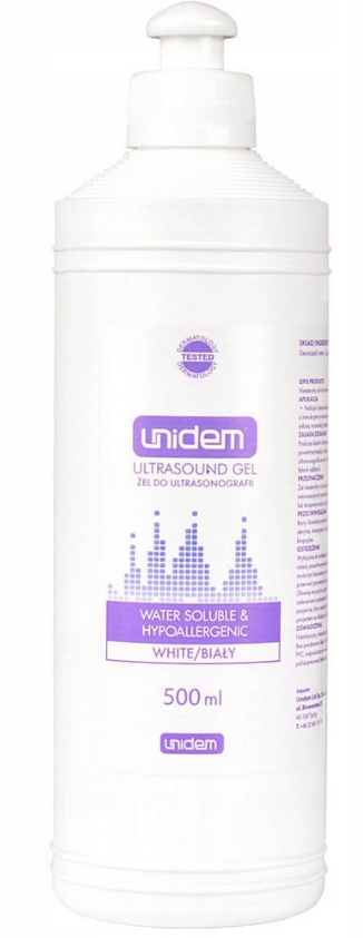 Żel do USG EKG Dopplers bezbarwny Unidem Ultrasound 500 ml