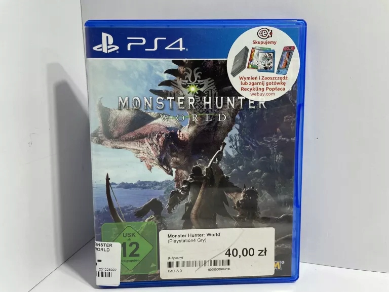 GRA PS4 MONSTER HUNTER WORLD