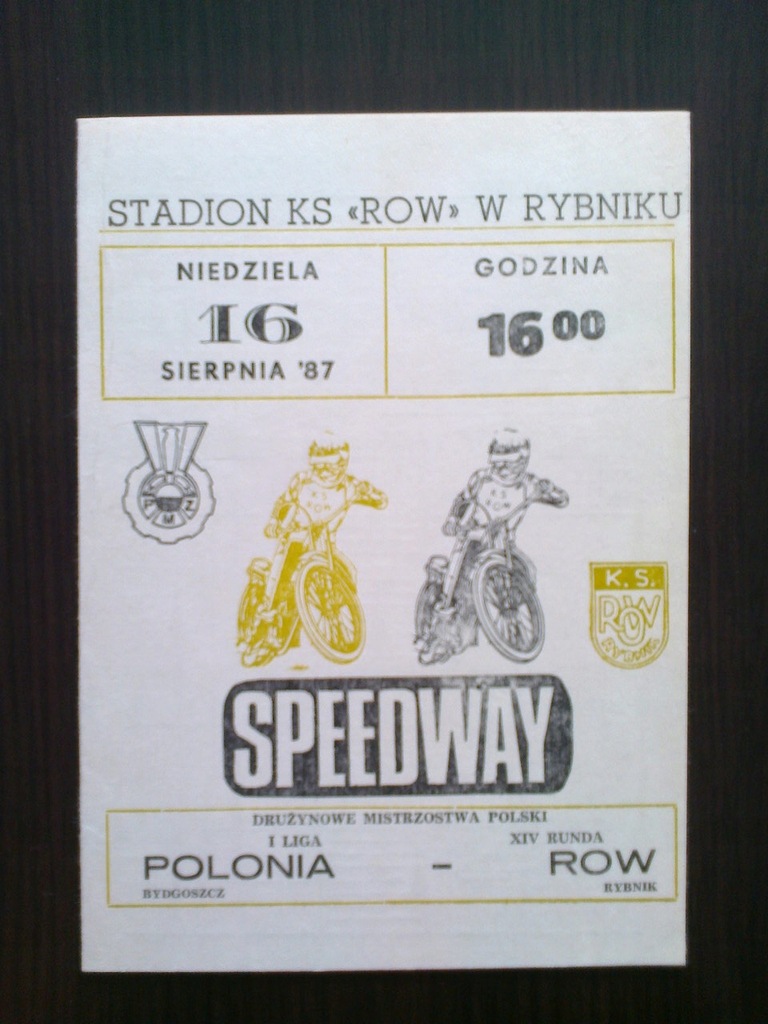 ROW RYBNIK-POLONIA BYDGOSZCZ 1987