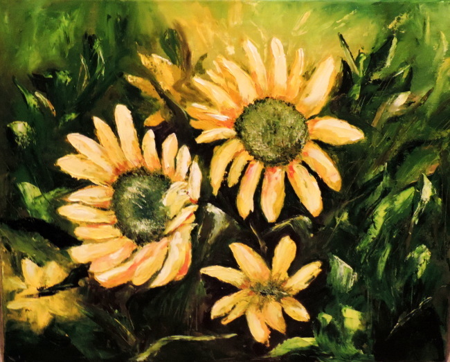 Obraz olejny " Słoneczniki"
