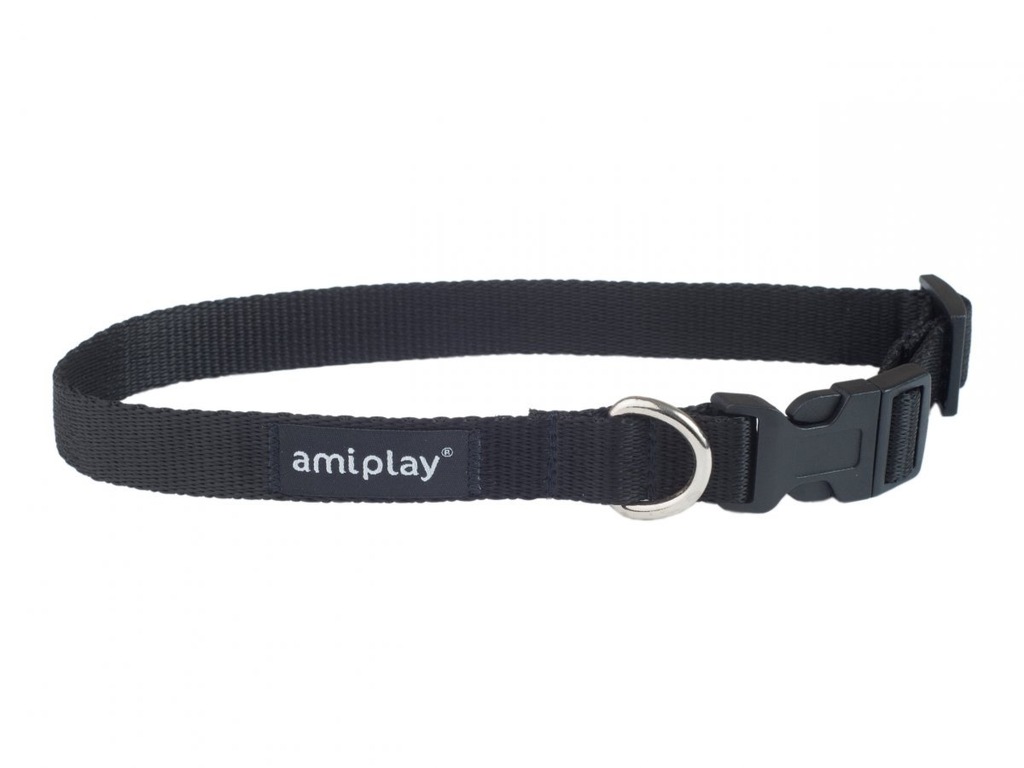 Amiplay Basic Obroża M 25-40/1,5cm czarna