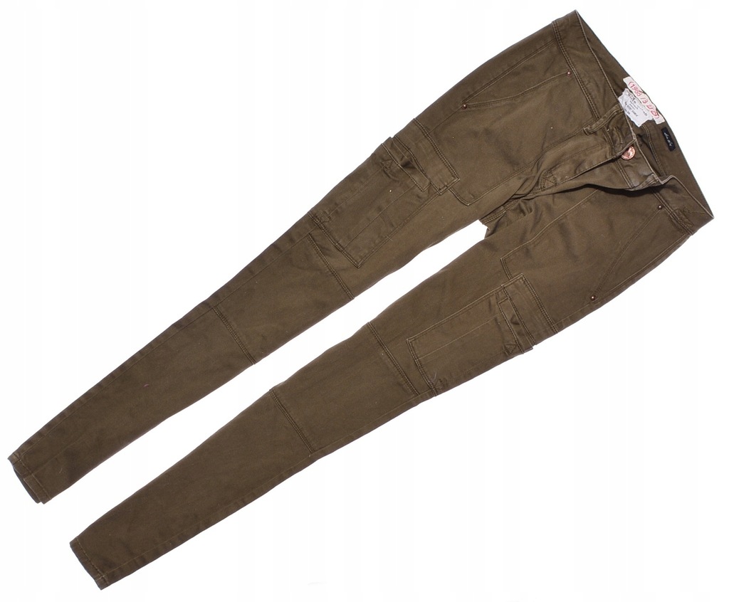 5108-68 RIVER ISLAND m#b SPODNIE JEANS KHAKI r.38