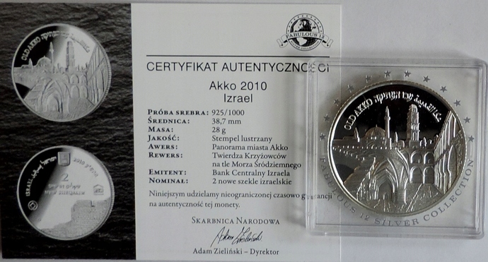 2 NOWE SZEKLE 2010 - IZRAEL AKKO MENNICZA - TL411C