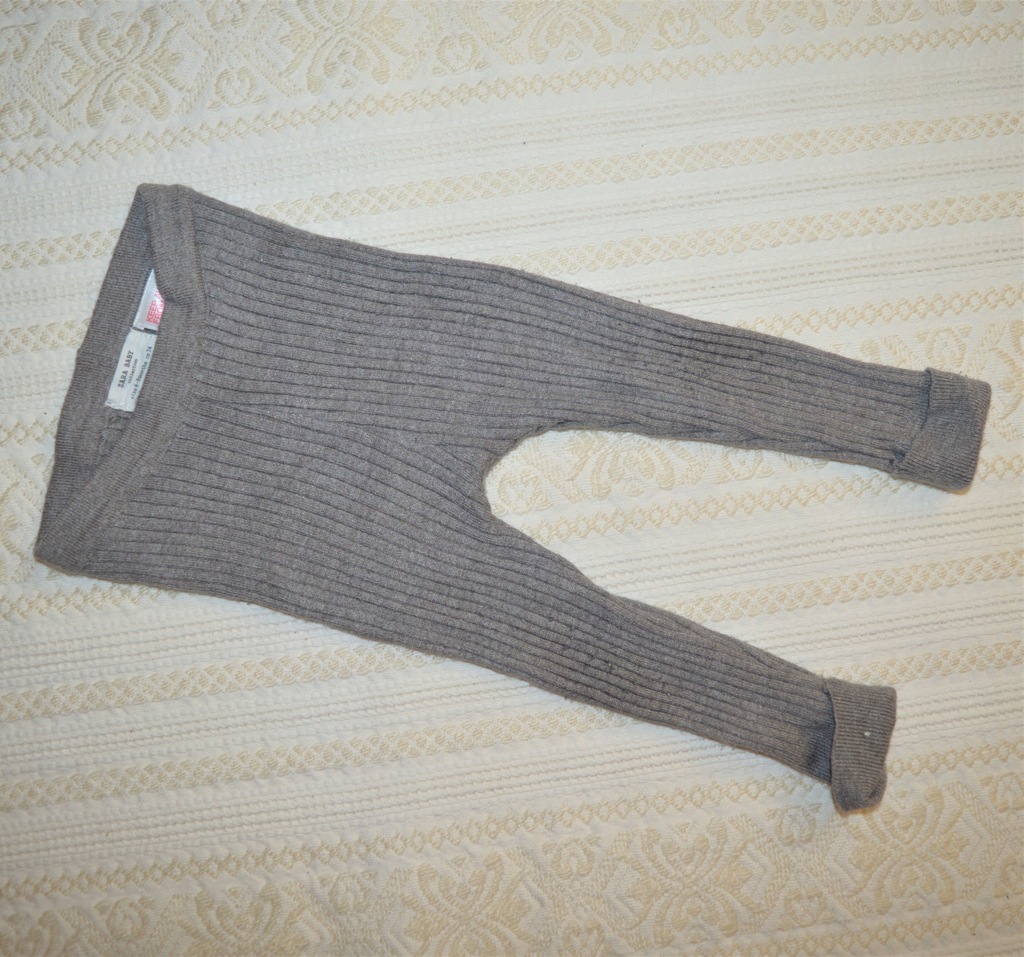 ZARA LEGGINSY DZIANINA 6-9m 74