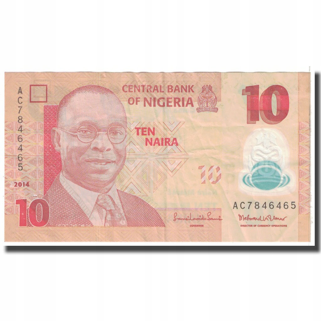 Banknot, Nigeria, 10 Naira, 2015, Undated, KM:39c,