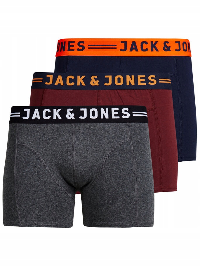 A694 JACK & JONES BOKSERKI MĘSKIE 3-PACK R. L