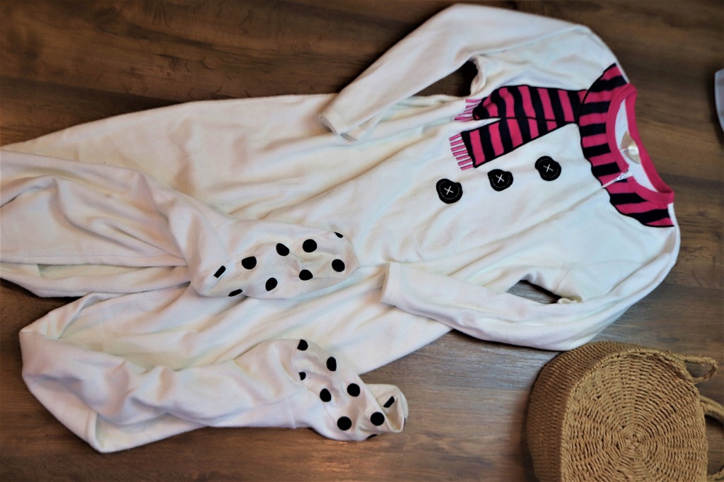 PRIMARK PIŻAMA ONESIE BAŁWANEK S KOMBINEZON WHITE