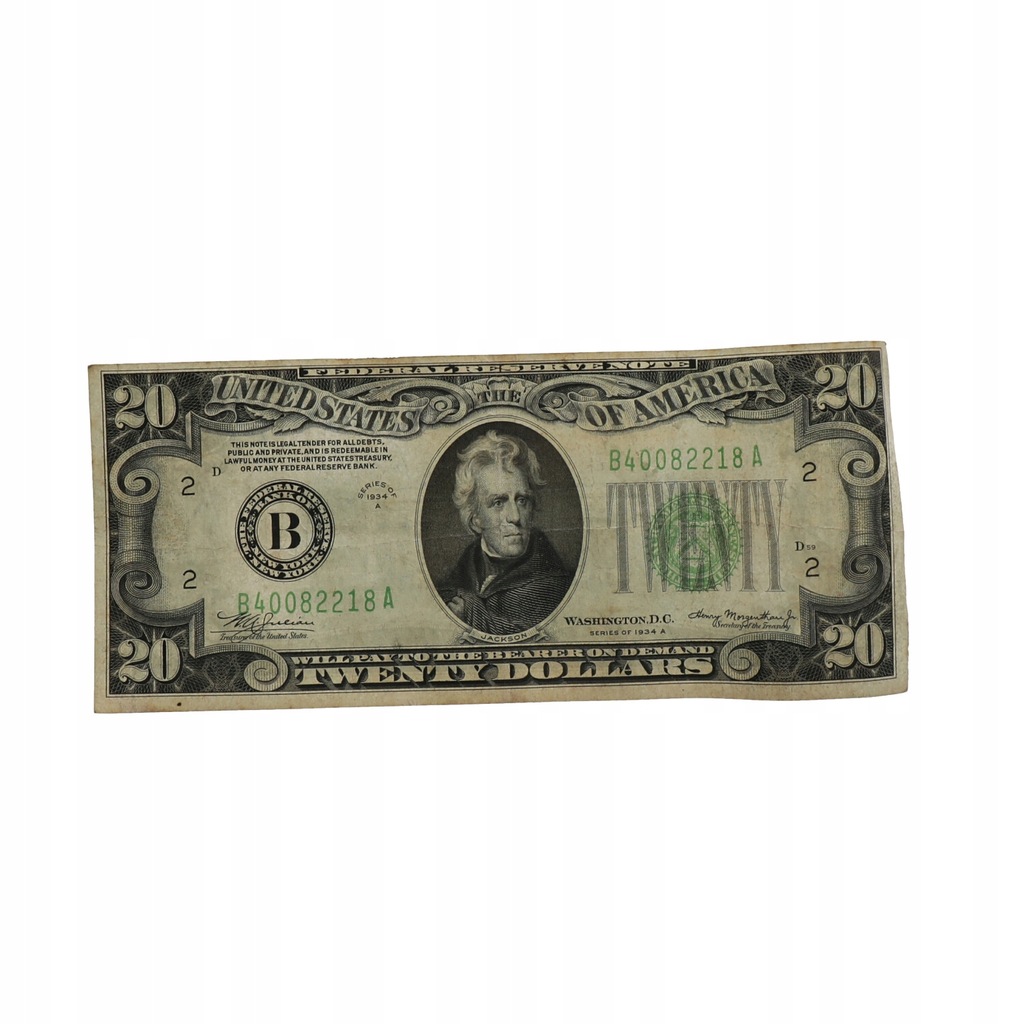 USA - 20 $ Federal Reserve Note B -1934 A