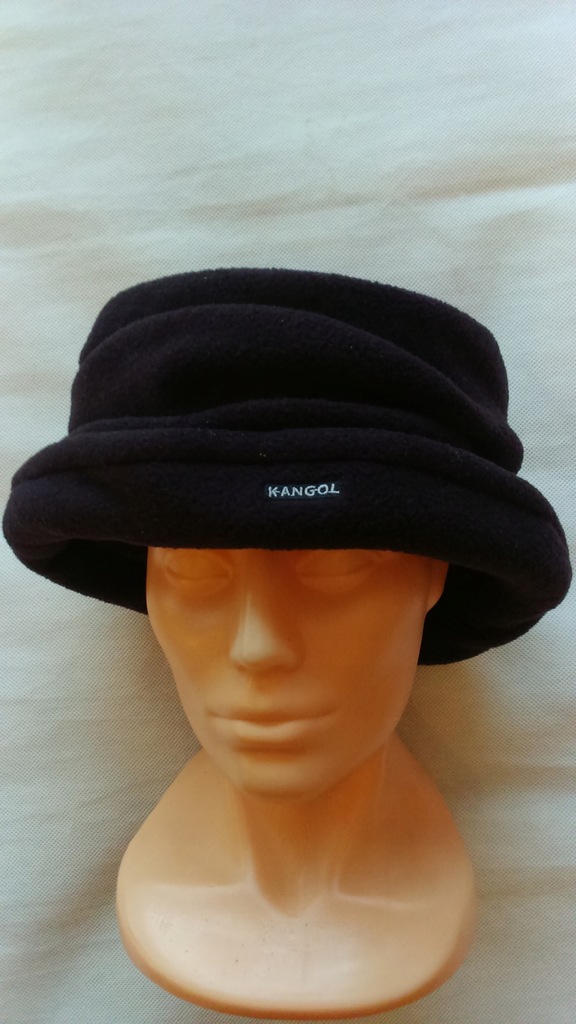 KANGOL kapelusz czarny damski z polaru 55-56 cm