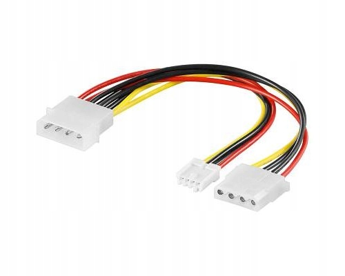 ADAPTER GN.MOLEX - WT.MOLEX +mini MOLEX 15cm