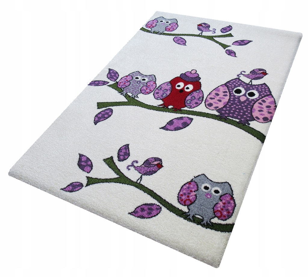 Mięciutkie Dywany z Atestem 170x120 Sówki Motylki 7245387989
