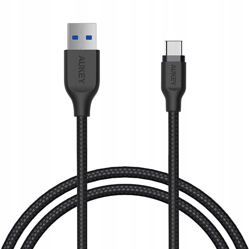 Szybki kabel CB-AC1 czarny nylonowy USB C-USB 3.1