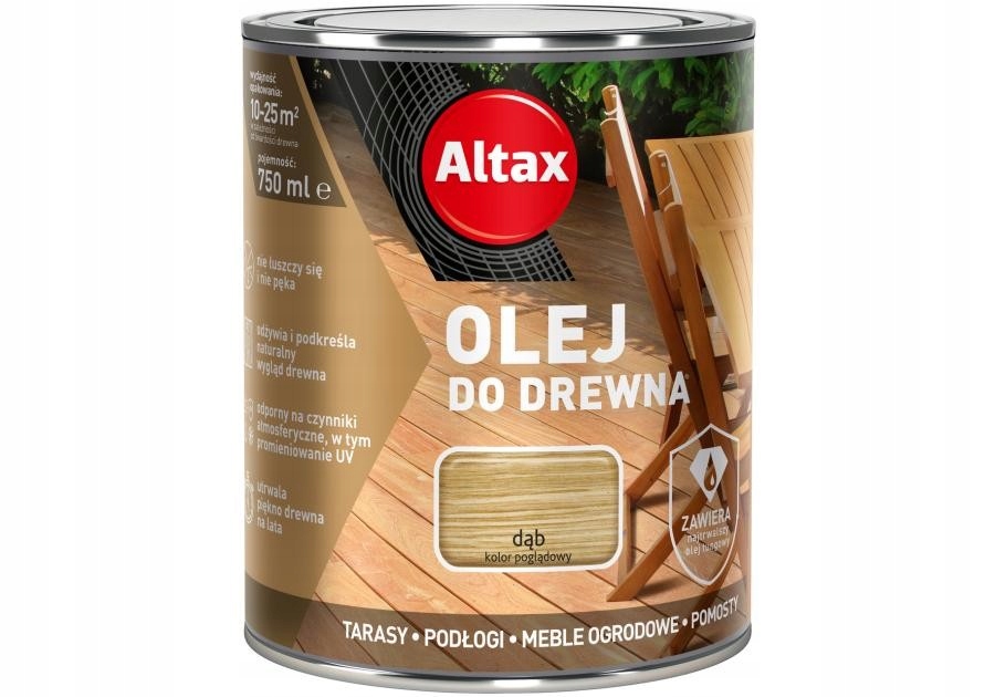 ALTAX Olej tungowy 0,75l dąb
