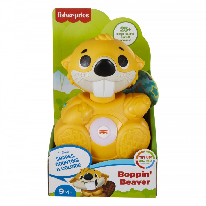 Interaktywny pluszak Fisher-Price Bóbr GXD82 żółty