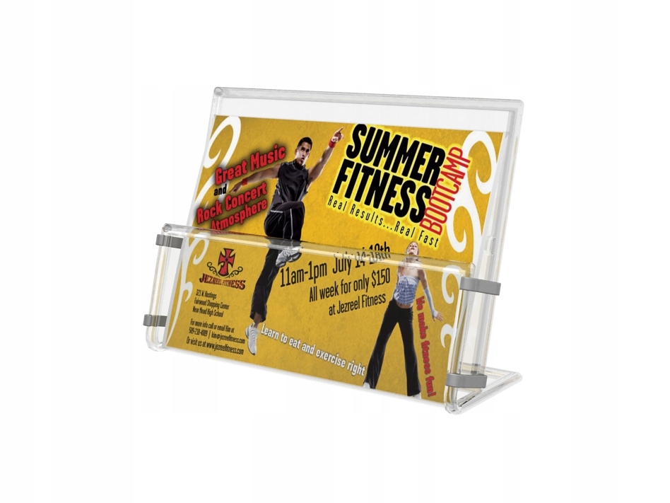 stojak na ulotki A6 z plexi poziomo