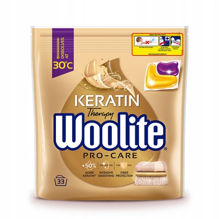 Kapsułki do prania Woolite Pro Care keratyna 33szt