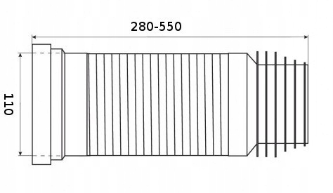 Купить Гибкая труба-гармошка для унитаза WC 110: отзывы, фото, характеристики в интерне-магазине Aredi.ru