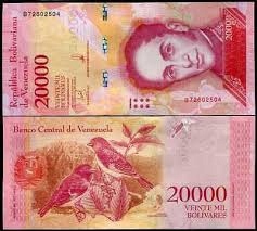 Banknot Wenezuela 20000 Bolivares 2017 UNC