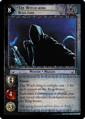 The Witch King ,Dark Lord 12RF18 Foil LOTR TCG