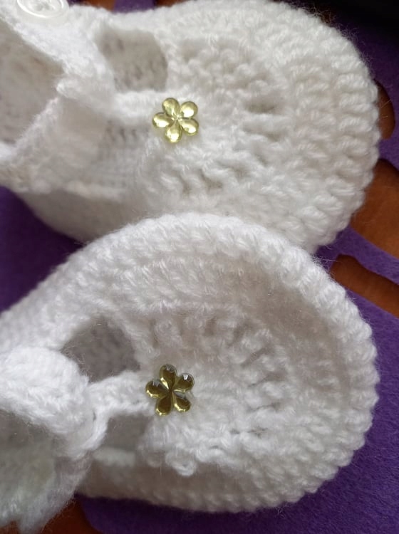 mieniące kwiatki RĘKODZIEŁO buciki dla baby
