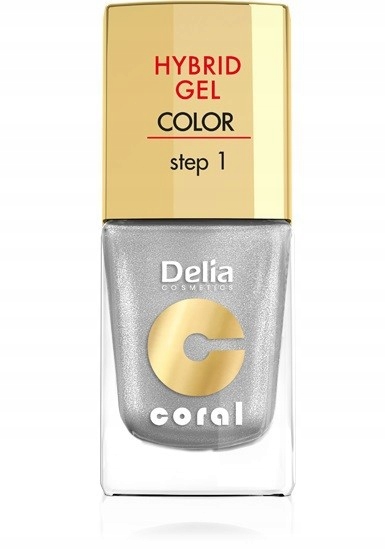Delia Cosmetics Coral Hybrid Gel Emalia 27 srebrny