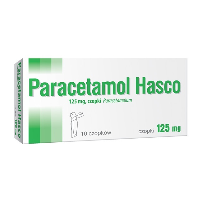 Paracetamol Hasco, 125mg, 10 czopków