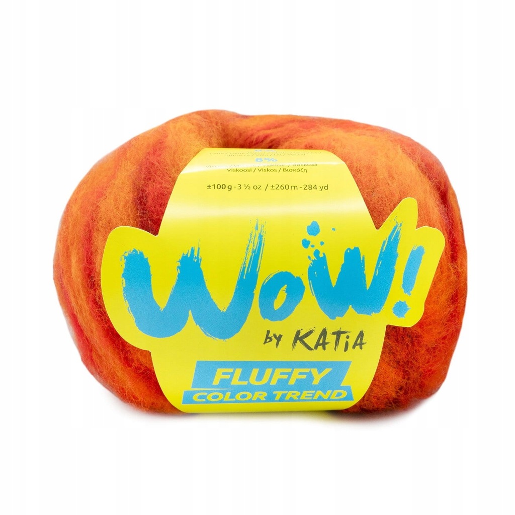 Wow Fluffy Color Trend 304 Czerwono-bordowo-pomara