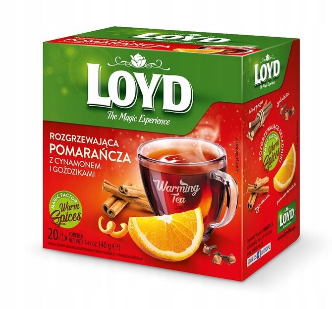 Herbata LOYD pomarańcza z cynamonem + goździk 20t